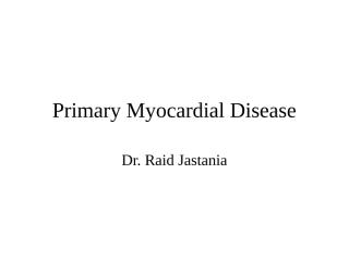 8.Primary Myocardial Disease.ppt
