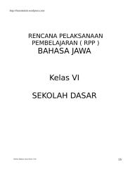 RPP Bahasa Jawa Kelas 6.doc