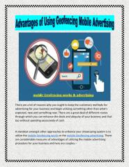 Advantages of Using Geofencing Mobile Advertising.PDF