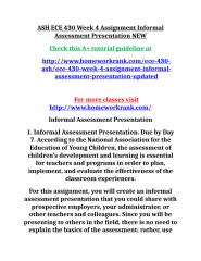 ASH ECE 430 Week 4 Assignment Informal Assessment Presentation NEW.doc